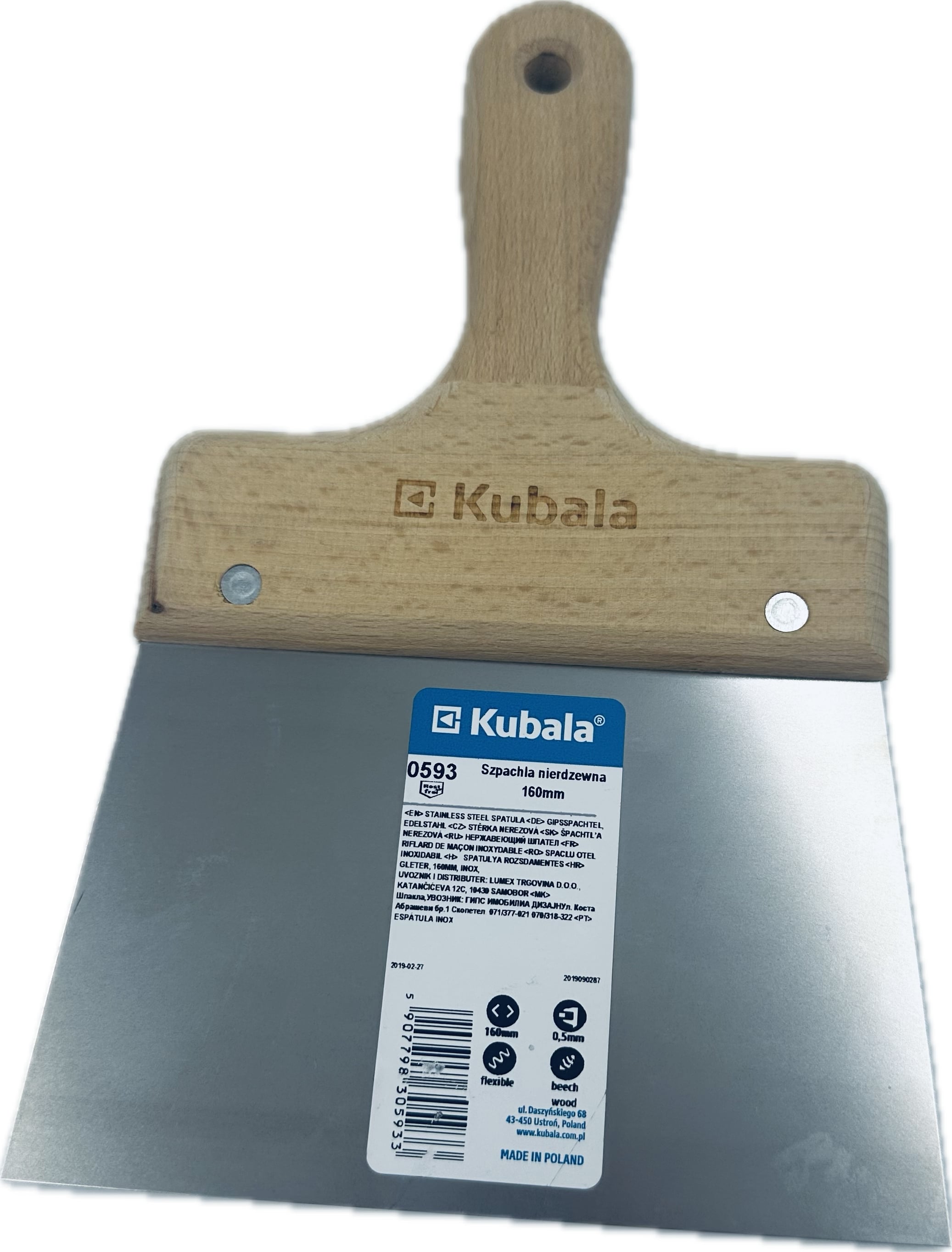 Breitspachtel Edelstahl Kubala