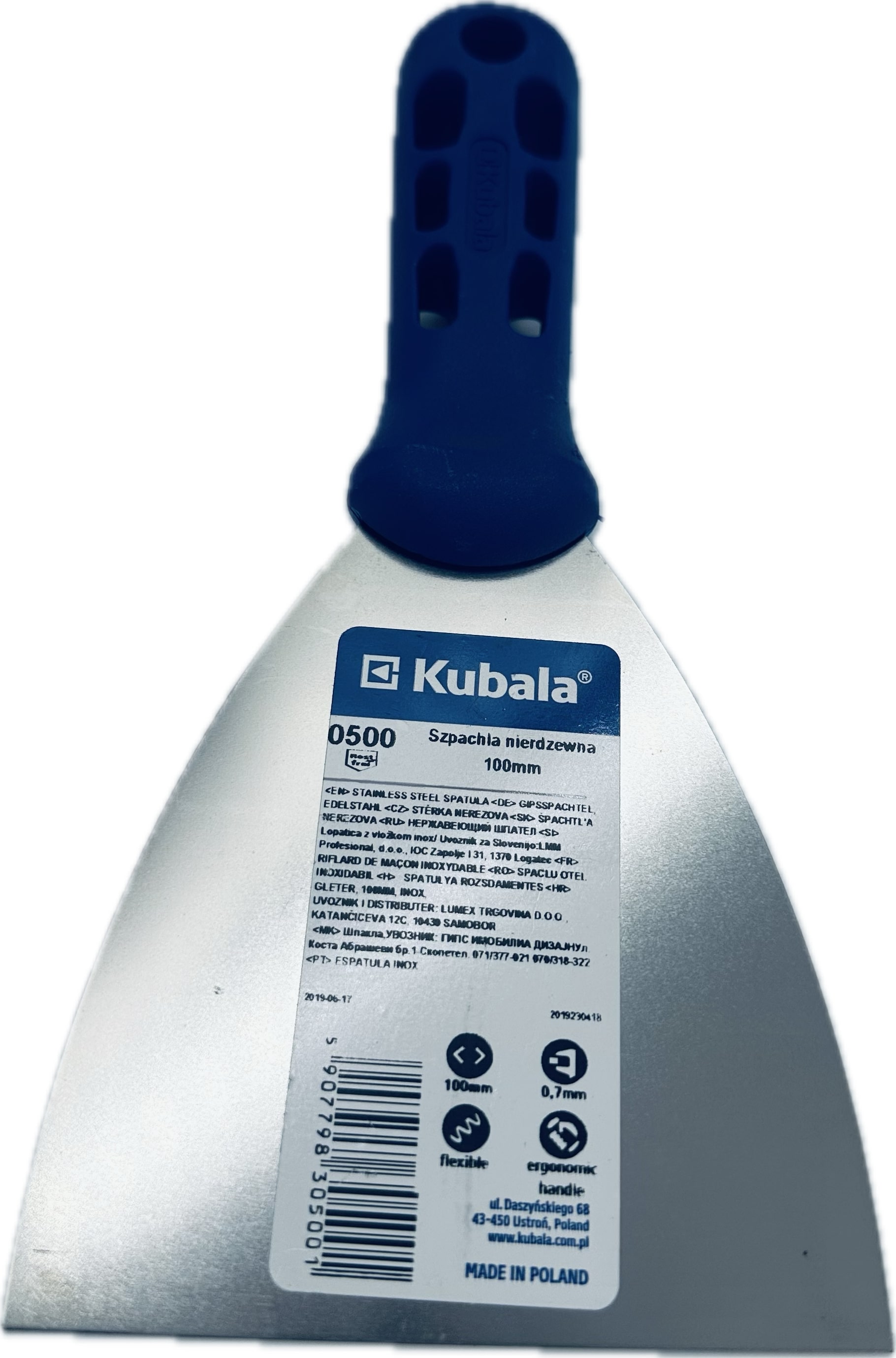 Gipsspachtel Edelstahl Kubala