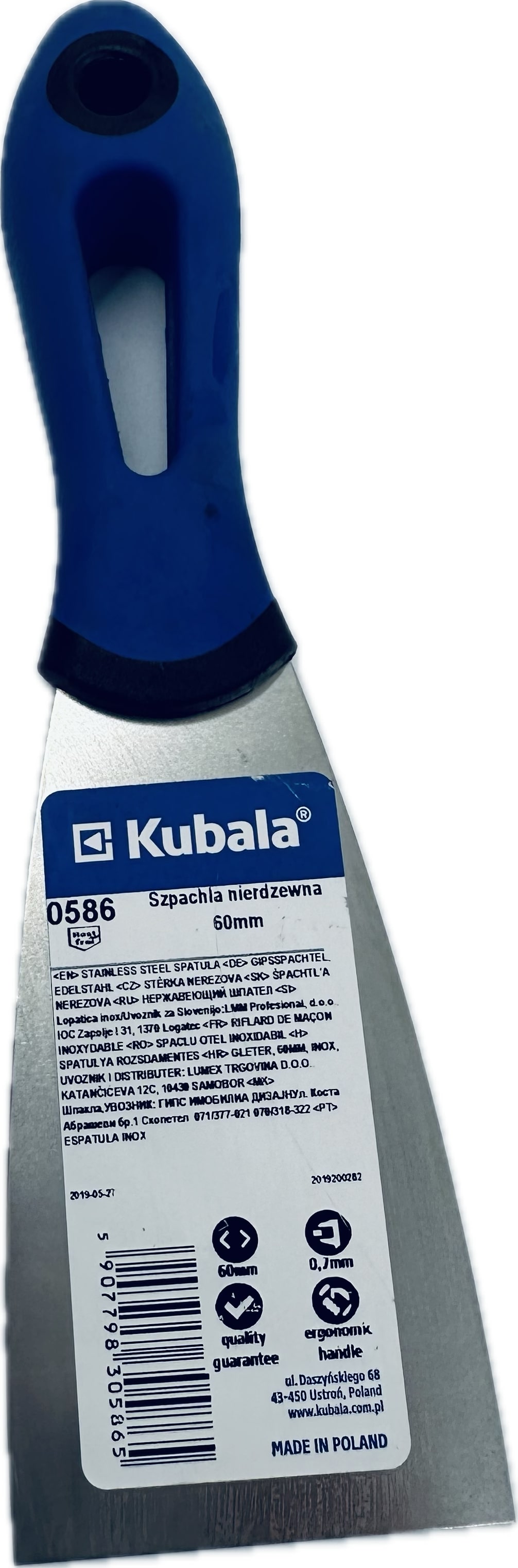 Malerspachtel Edelstahl Kubala
