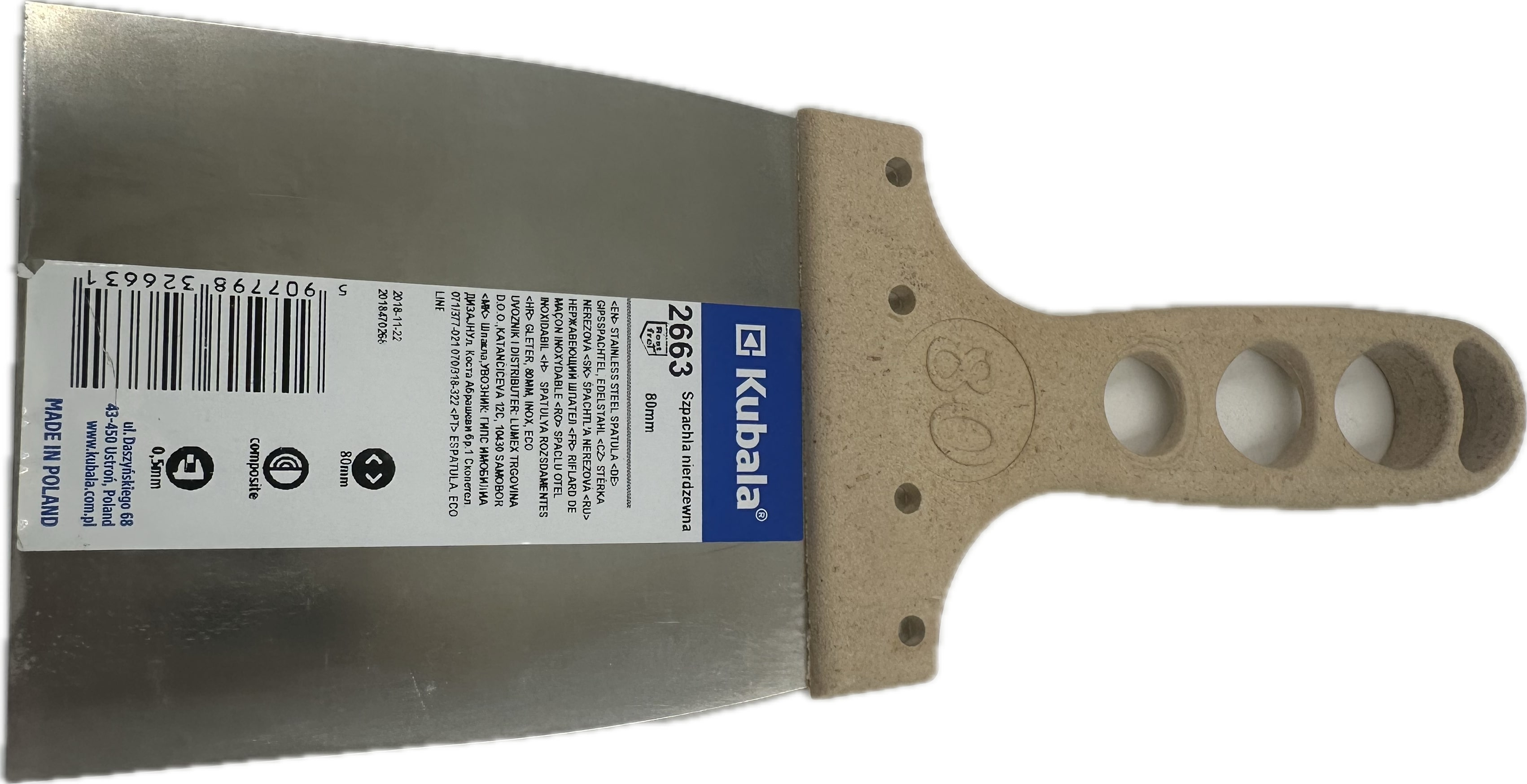 ECO Gipsspachtel Edelstahl Kubala 