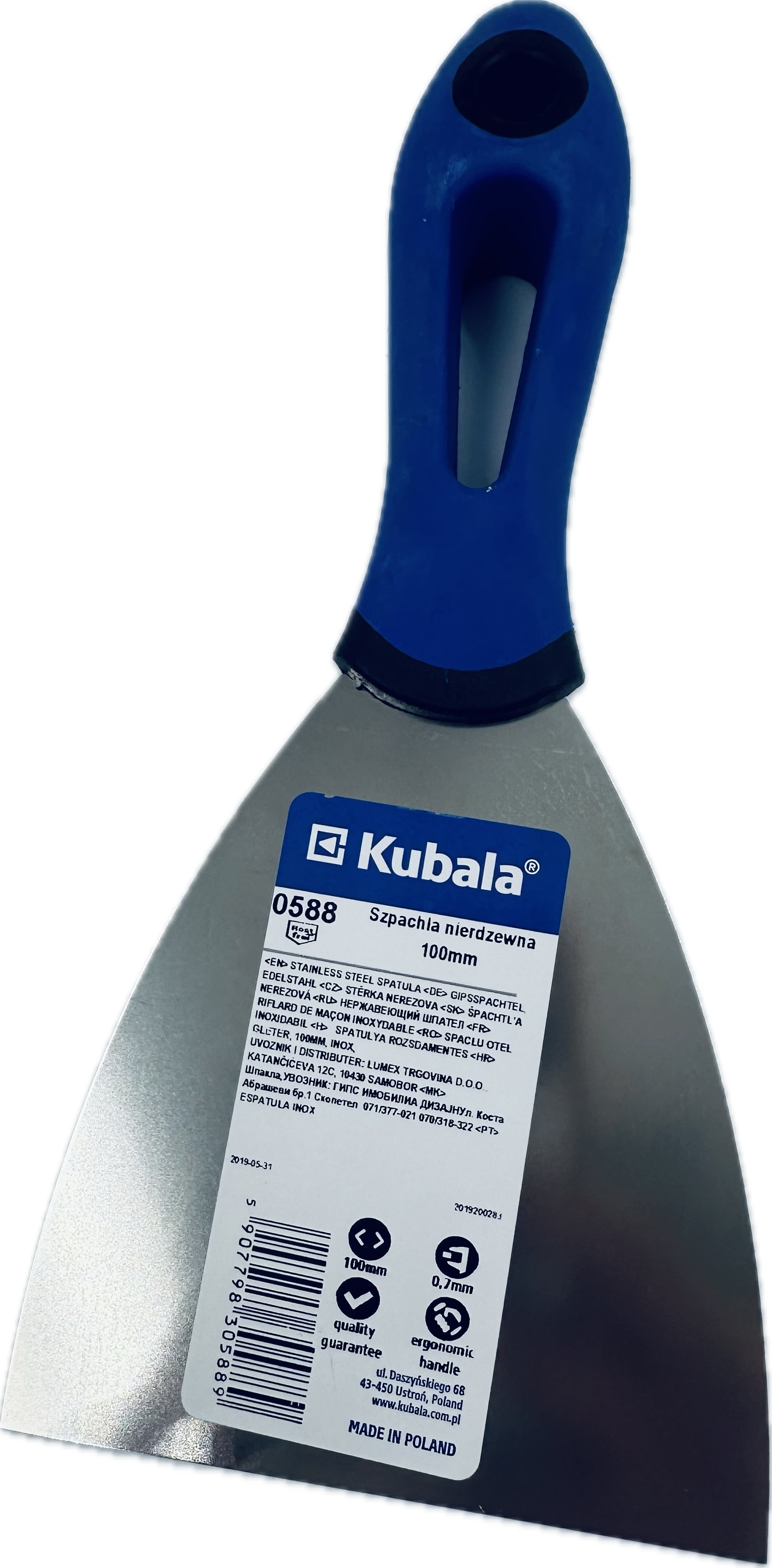 Malerspachtel Edelstahl Kubala