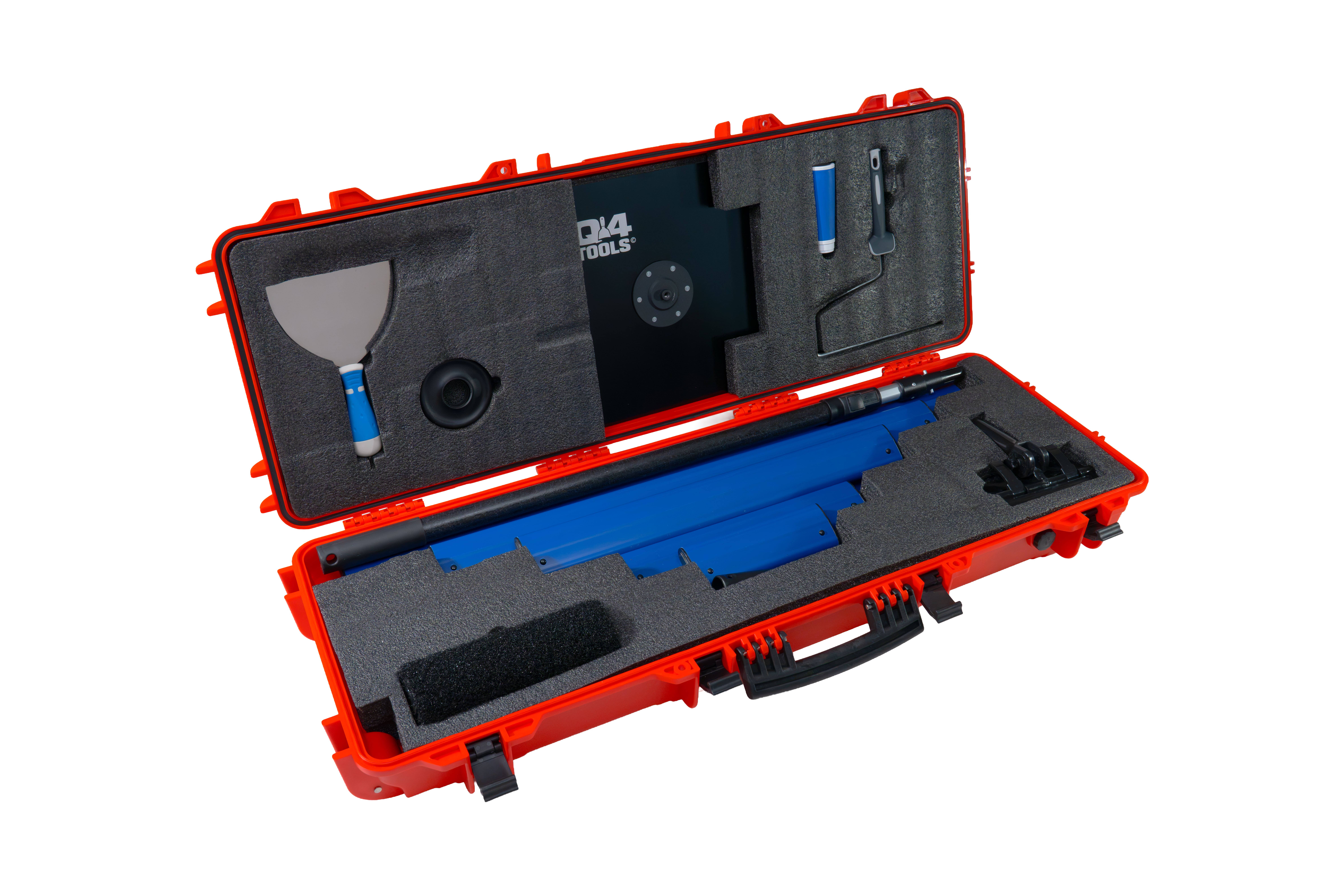 Q4Tools XL-Flächenspachtel-Pro-Komplettset im Koffer – Profi-Werkzeug