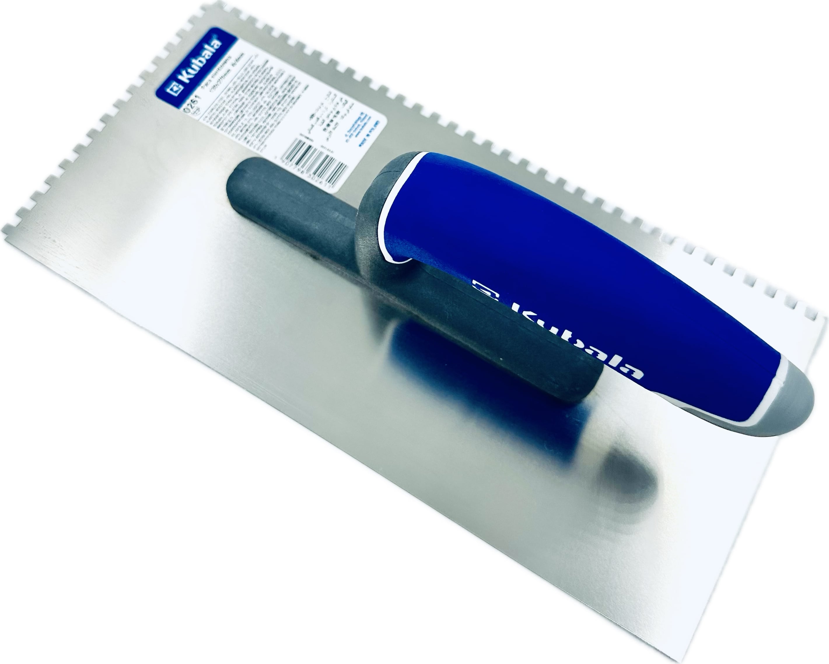 Glättekelle Edelstahl gezahnt 3K Kubala  Glättekelle Edelstahl gezahnt 3K Kubala