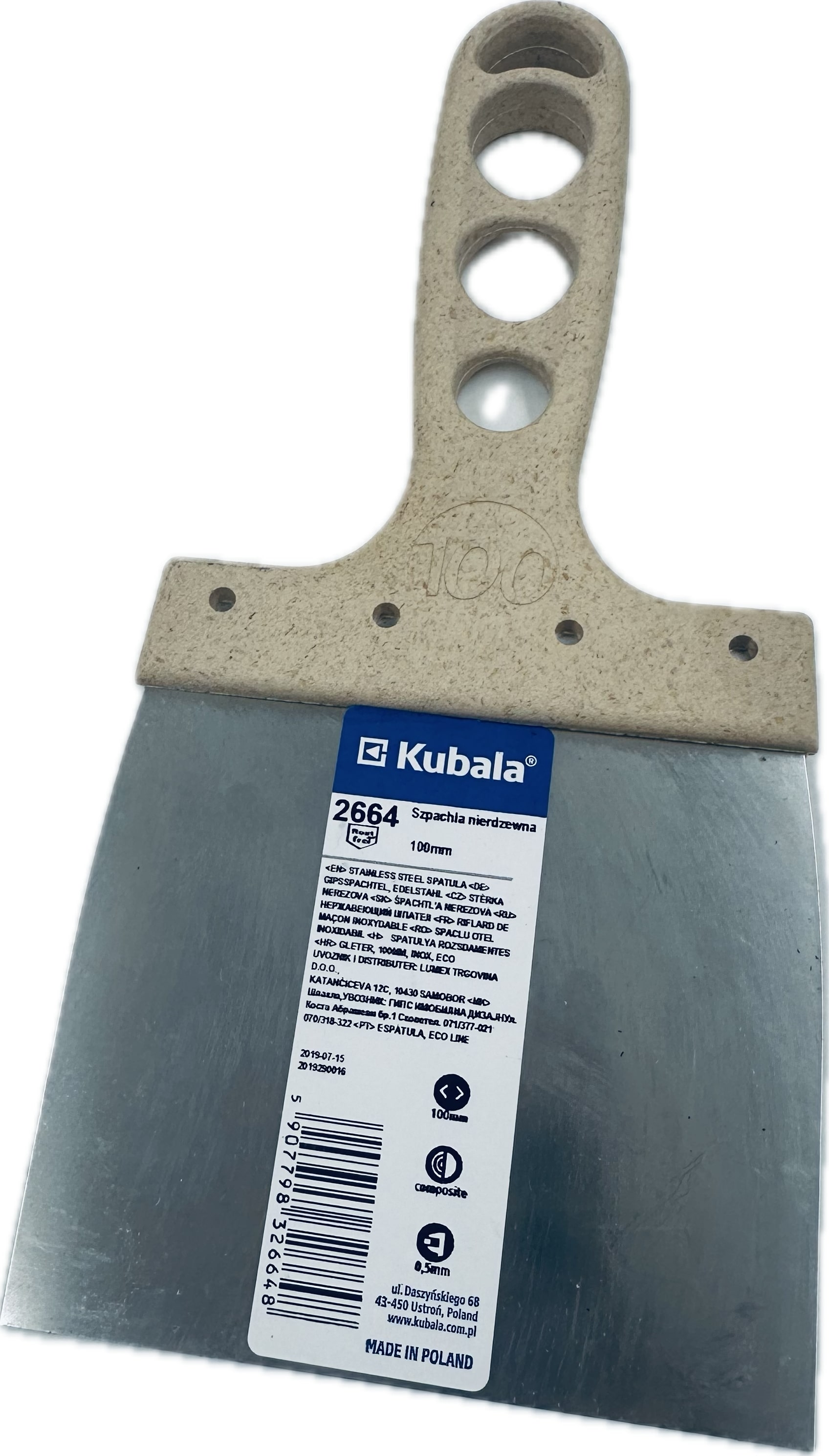 ECO Gipsspachtel Edelstahl Kubala